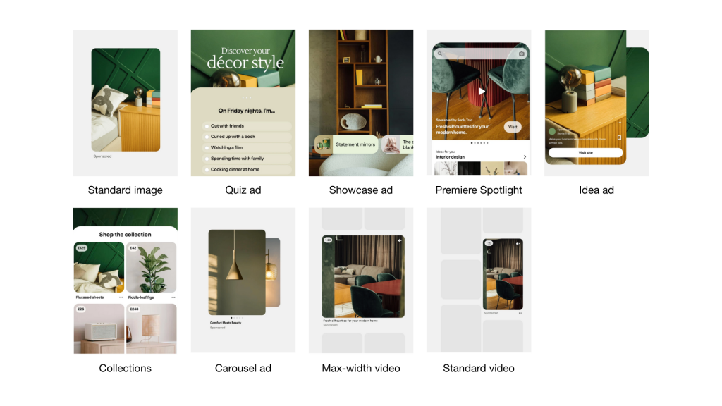 an overview of pinterest ad formats